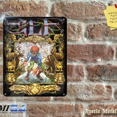ELF - Rare Amiga Video Game Artwork on Rustic - Metal Sign