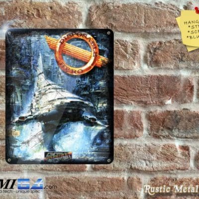 Disposable Hero - Amiga Video Game Artwork on Rustic - Metal Sign