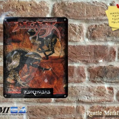 Shadow Of The Beast - Amiga Video Game Artwork on Rustic - Metal Sign