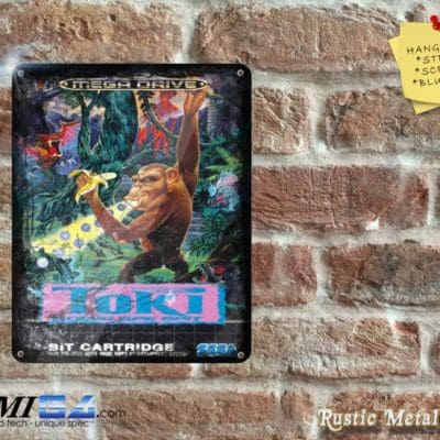 TOKI Sega Mega Drive  Artwork on Rustic - Metal Sign