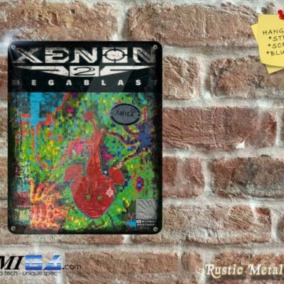 XENON 2 - Amiga Game Box Artwork on Rustic - Metal Sign