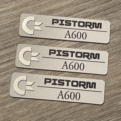 Amiga 600 classic PiStorm badges 0.5mm thick