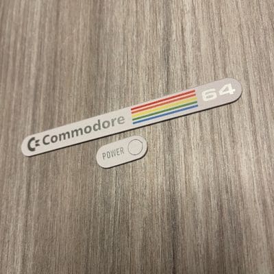 Commodore 64G badges - 0,5mm thick