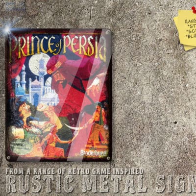 Vintage Looking DOS, Amiga Game Prince of Persia Box Artwork Metal Sign [607]