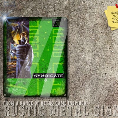 Rustic Amiga, Dos Game Syndicate Box Artwork Metal Sign [613]