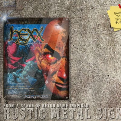Vintage Looking PC DOS Game Hexx Box Artwork Metal Sign [619]