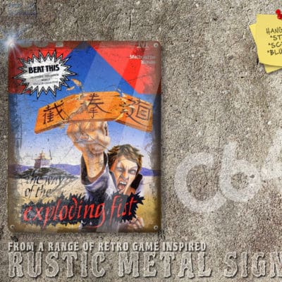 Rustic Commodore 64 Game The Way of the Exploding Fist Box Artwork Metal Sign [626]