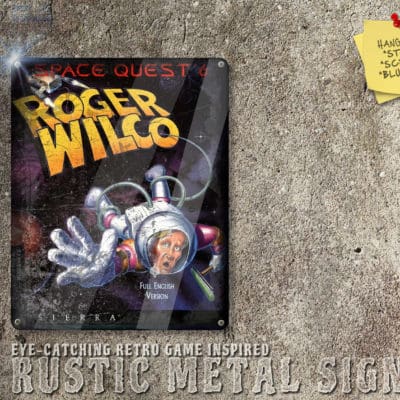 Vintage Looking PC DOS Game Space Quest 6  VI Box Artwork Metal Sign [627]
