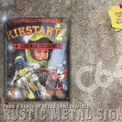 Chic Commodore 64 Game Kickstart 2 Box Artwork Metal Sign [628]