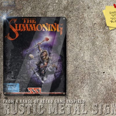 Weathered Look PC DOS Game The Summoning Box Artwork Metal Sign [642]