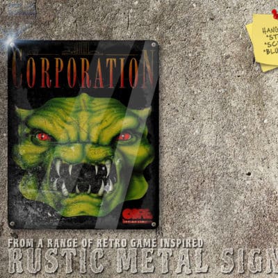 Vintage Looking Amiga Game Corporation Box Artwork Metal Sign [650]