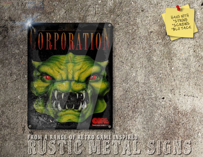 Vintage Looking Amiga Game Corporation Box Artwork Metal Sign [650]