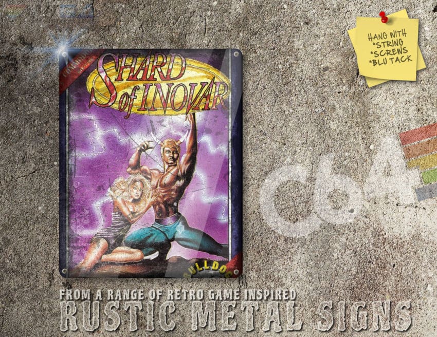 Rustic Commodore 64 Game Shard of Inovar Box Artwork Metal Sign [654]