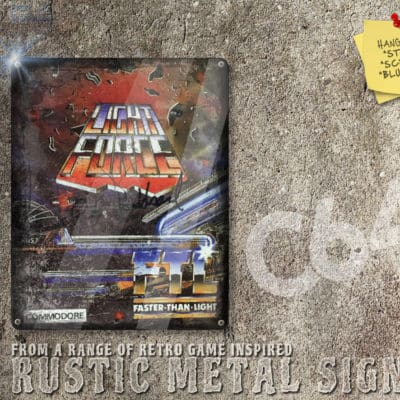 Chic Commodore 64 Game Light Force Box Artwork Metal Sign [656]