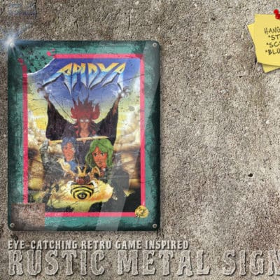 Weathered Look Amiga Game Apidya Box Artwork Metal Sign [657]
