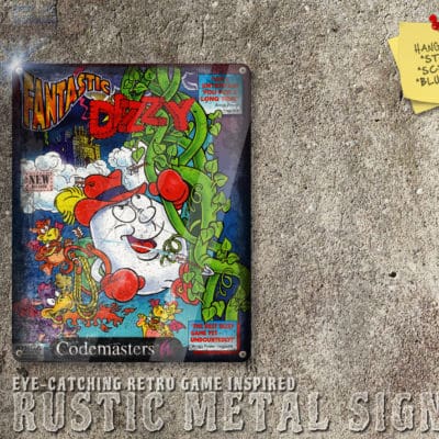 Chic Amiga Game Fantastic Dizzy Box Artwork Metal Sign [666]