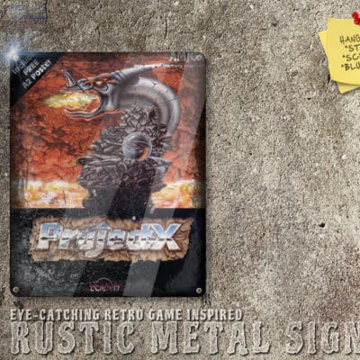 Rustic Amiga Game Project X Box Artwork Metal Sign [669]