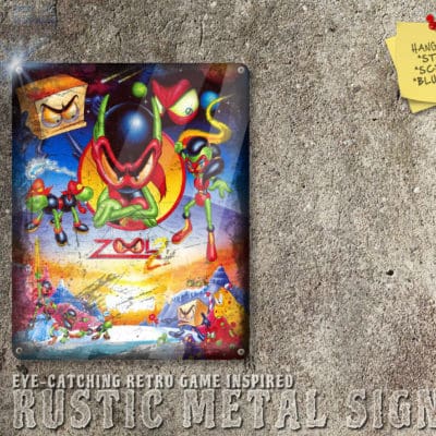 Rustic Amiga Game Zool 2 Box Artwork Metal Sign [673]