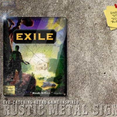 Weathered Look Amiga Game Exile Box Artwork Metal Sign [677]