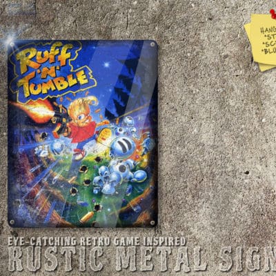 Chic Amiga Ruff'n'Tumble Box Artwork Metal Sign [681]