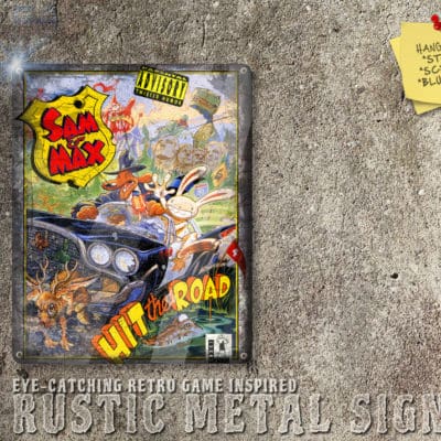 Chic PC DOS Sam & Max Hit the Road Box Artwork Metal Sign [686]