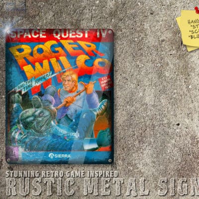 Chic PC DOS Space Quest IV Box Artwork Metal Sign [699]