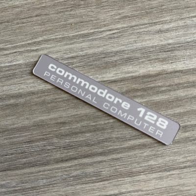 Commodore 128 replacement badge 0.5mm thick