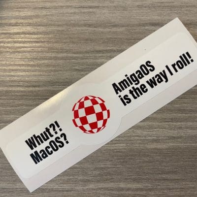 Laptop decoration sticker Whut?! MacOS - AmigaOS