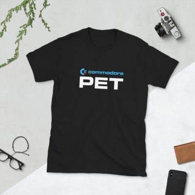 Commodore PET Black Short-Sleeve Unisex T-Shirt