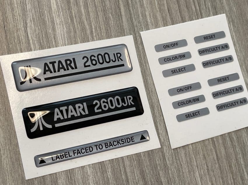 Atari 2600JR sticker set