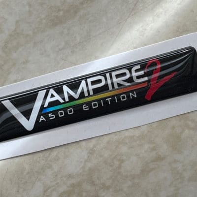 Vampire 2 badge for A500, A500+, A600 and A1200