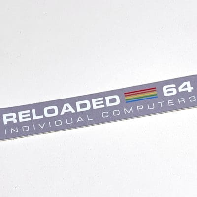 Commodore 64C 'Reloaded' grey badge 0.5mm thick