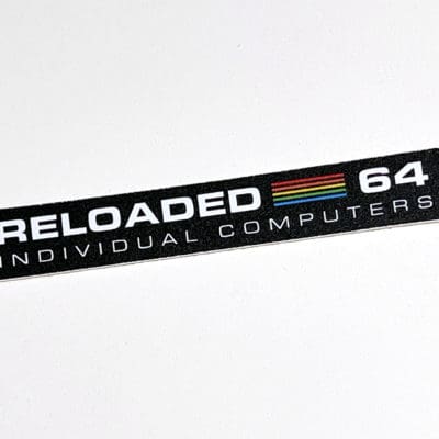 Commodore 64C 'Reloaded' black badge 0.5mm thick