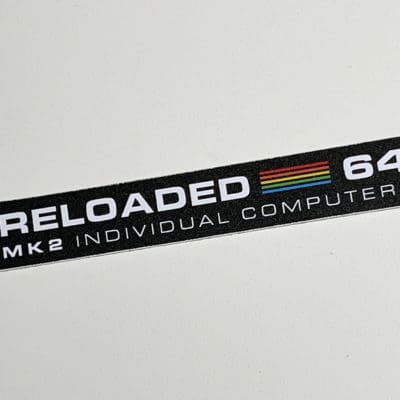 Commodore 64C 'Reloaded MK2' black badge 0.5mm thick