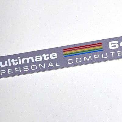 Commodore 64C 'Ultimate 64' grey badge 0.5mm thick