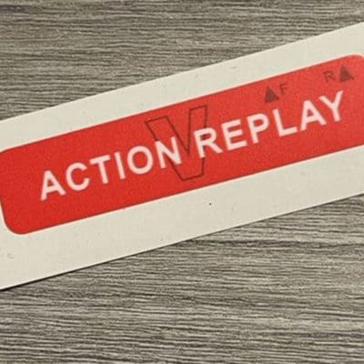 Action Replay cartridge sticker