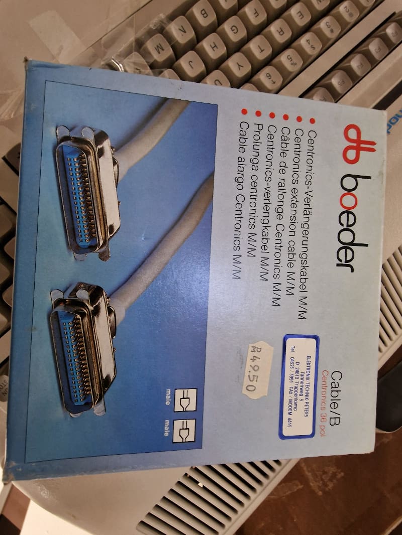 Centronics extension cable M/M