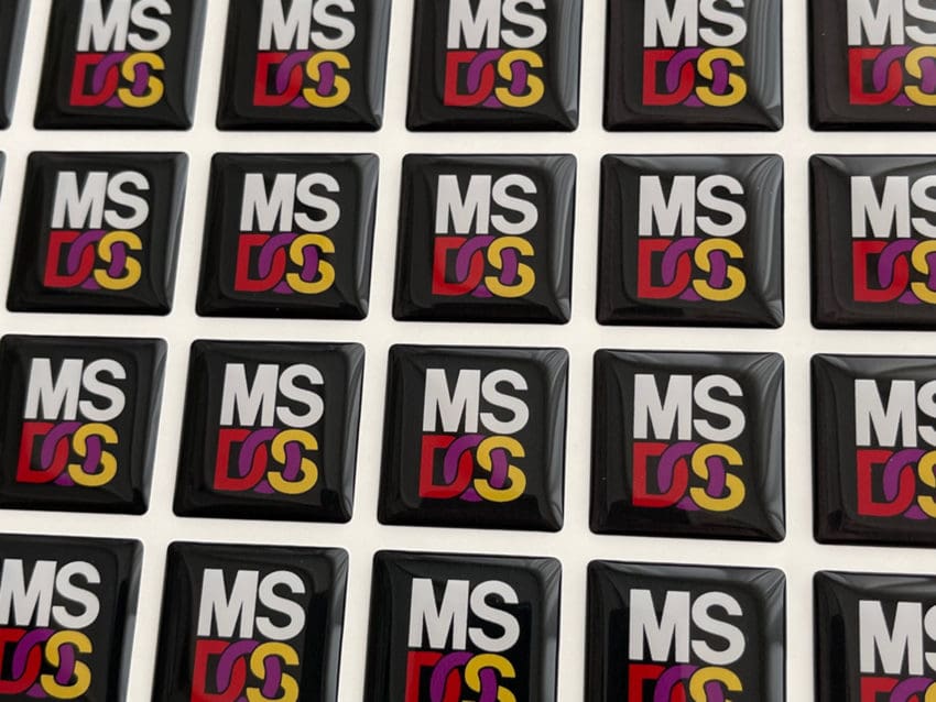 PC Badge MS-DOS dark