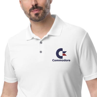 Commodore 64 adidas performance polo shirt