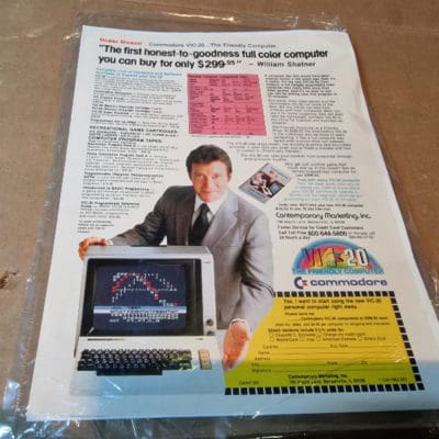 Original Advertisement of Vic-20 by William Shatner