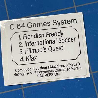 Commodore 64 Games System Cartridge badge