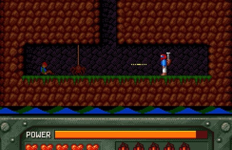 Indie Retro News: Ami-H.E.R.O - An Amiga game inspired by Activision's 8bit game H.E.R.O gets a much needed update