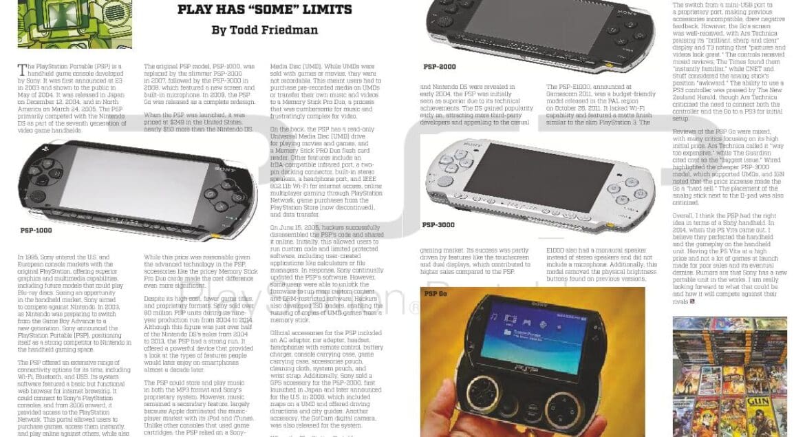 The PlayStation Portable - by Todd Friedman