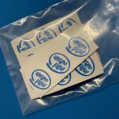 Intel Outside UV Print transfer