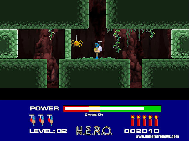 H.E.R.O - A cool PC remake of a classic now on itch io by Langford Productions!