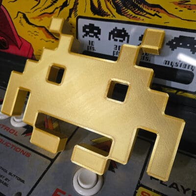 Golden Space Invader - Large