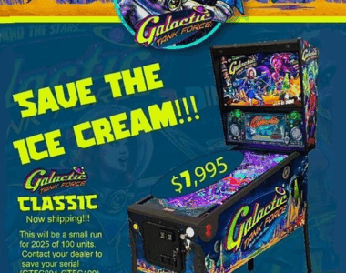 American Pinball to Build New Galactic Tank Force Classic Edition