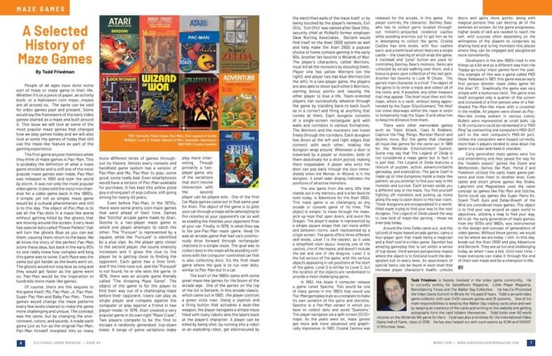 A Selected History of Maze Games - By Todd Friedman