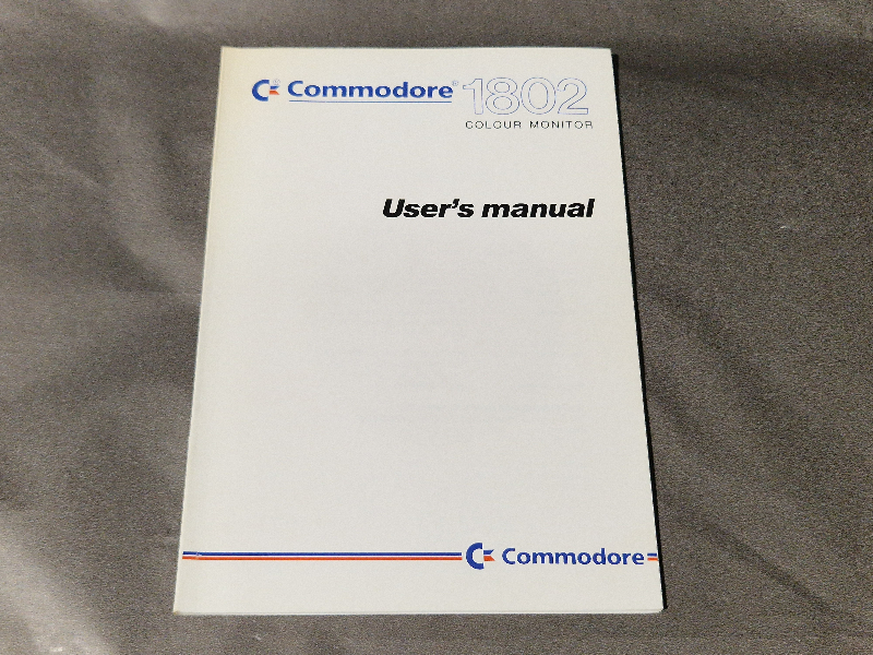Commodore 1802 colour monitor user's manual