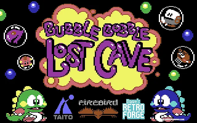 Bubble Bobble Lost Cave - A true spiritual sequel to Bubble Bobble via Dave's Retro Forge for the C64!